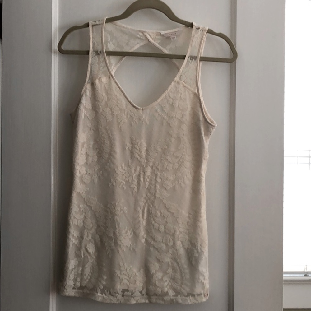 Lace Top with keyhole back